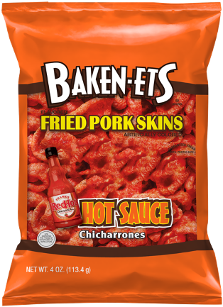 Baken-Ets® Hot Sauce Flavored Fried Pork Skins